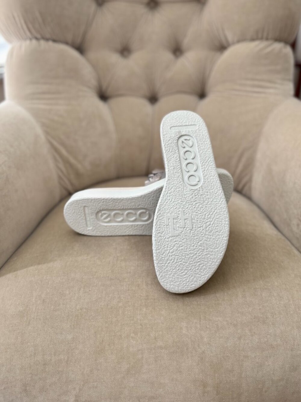 NEW Auth ECCO Women's FLOWT OASIS Snake Embossed Leather Slides - Picture 6 of 7